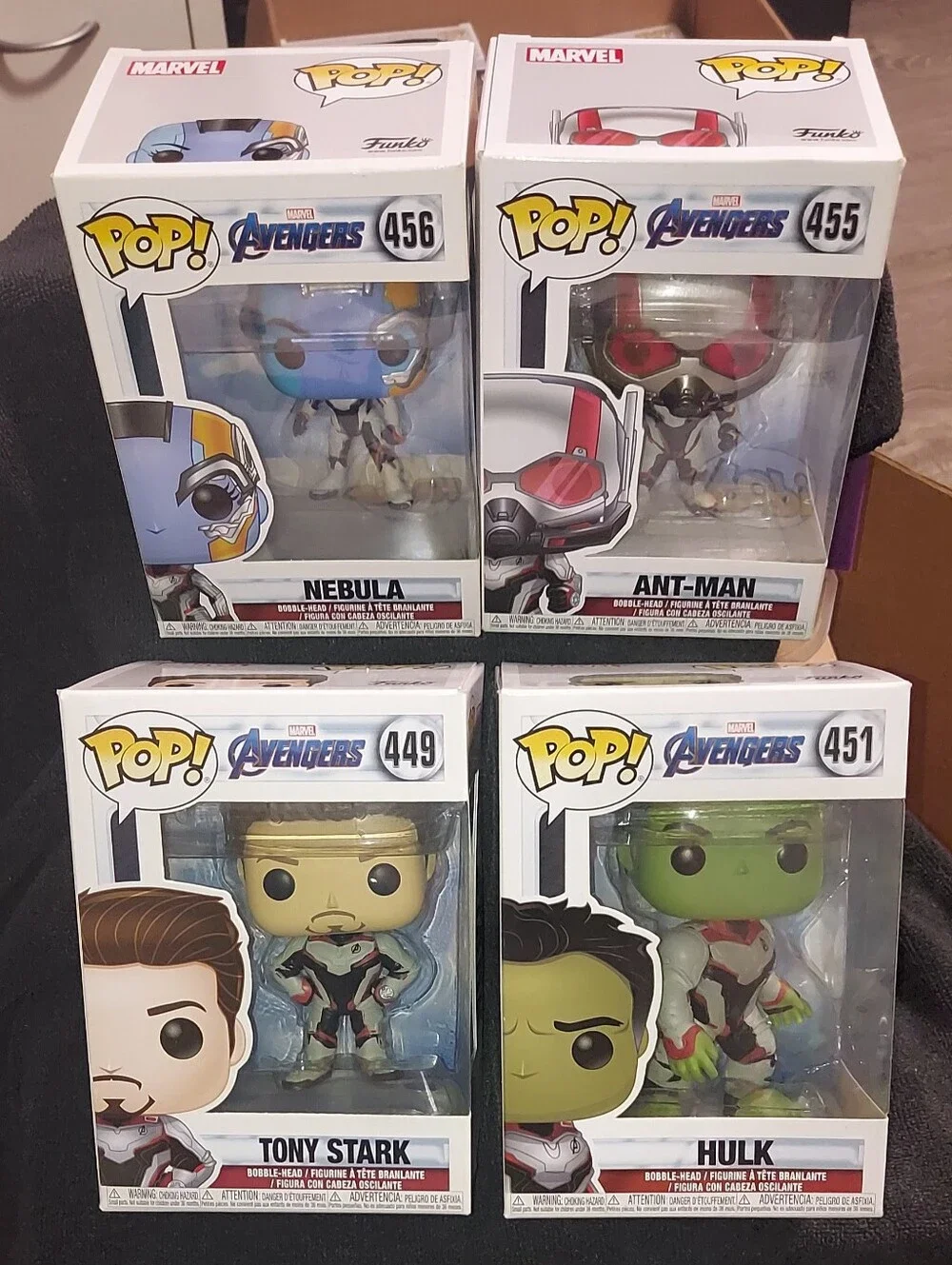 Funko Pop! Lot Marvel Avengers: Endgame (8 Figures)-IronMan/Hulk/Valkyrie/Stark